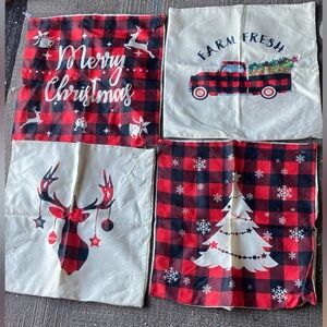 Set of 4 Christmas Pillow Covers